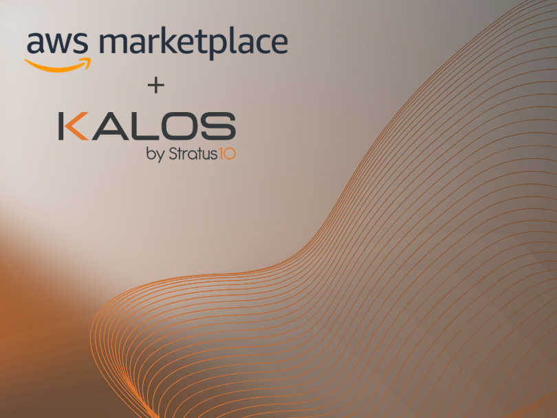 AWS Marketplace and Kalos by Stratus10 logos