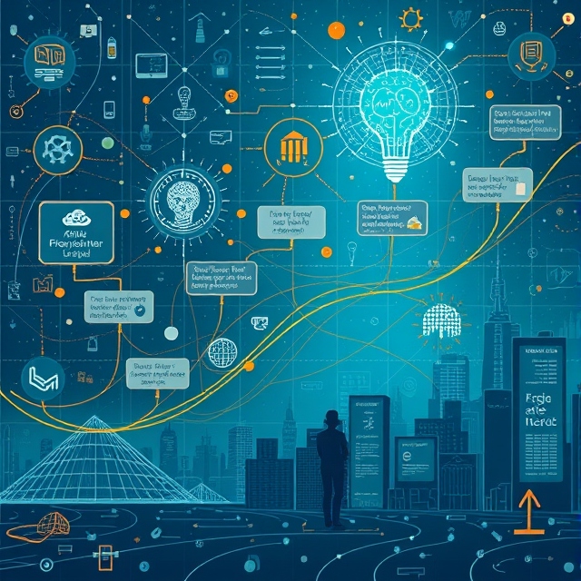 AI generated image of innovation history of AWS