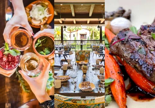 Estancia La Jolla Greenfinch Restaurant with food & drink