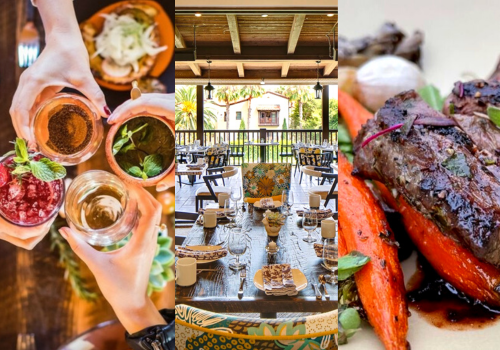 Estancia La Jolla Greenfinch Restaurant with food & drink