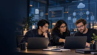 Forward-deployed engineer working with a client team to build and deploy an AI system in the customer’s cloud environment.
